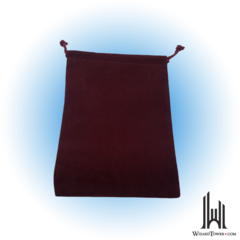 Dice Bag Suedecloth Large Burgundy